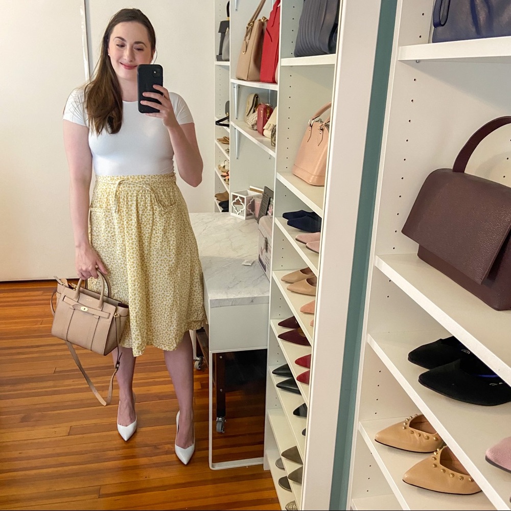 Passion Lilie golden goddess fair trade midi skirt